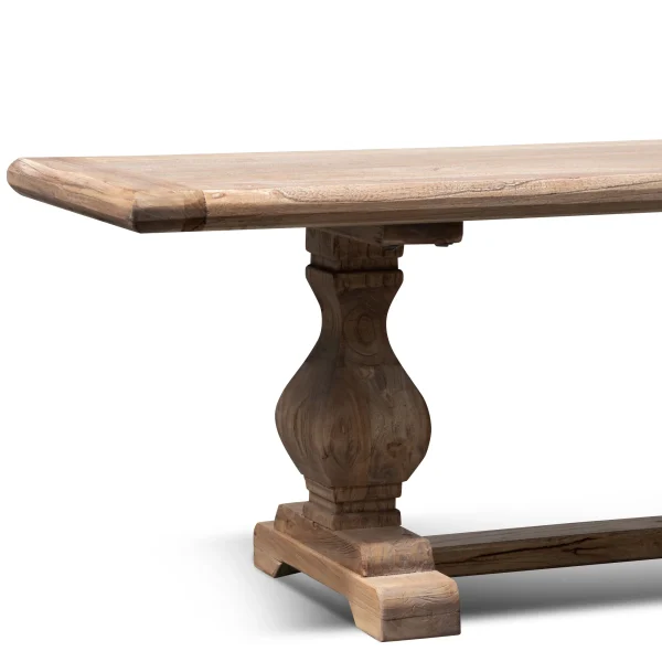 CHLOE Reclaimed ELM Wood Bench - 2.4m Natural - Image 5