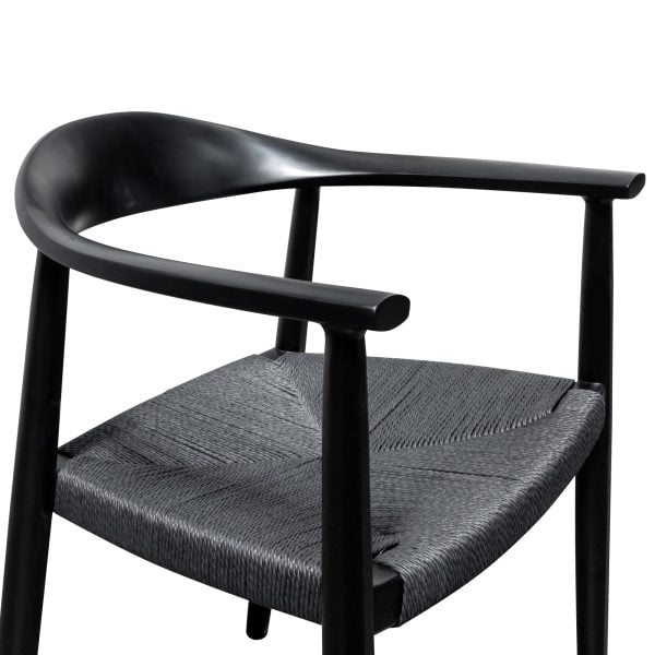 ELLA Elbow Chair - Black (Set of 2) - Image 9