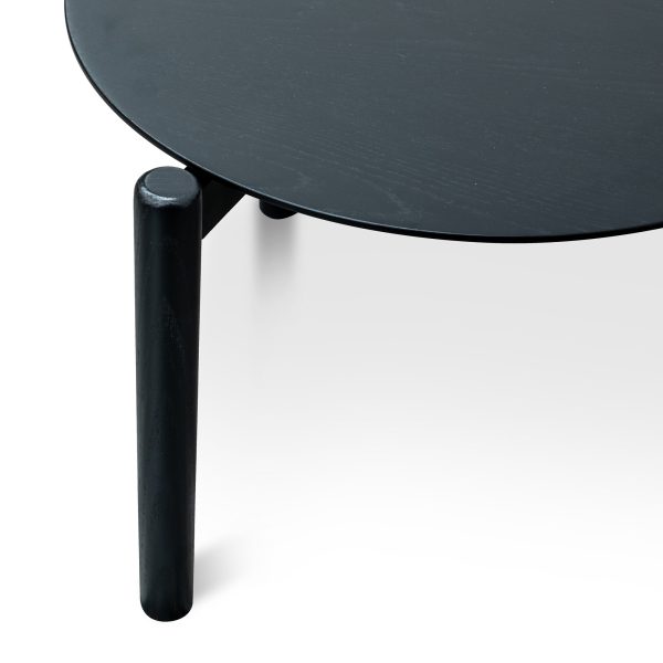 UNITY Oak Nested Coffee Tables - 90cm Black - Image 4