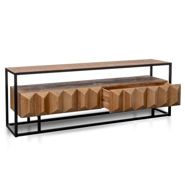 ERROL Entertainment Unit - 1.8m Natural with Black Frame - Image 4