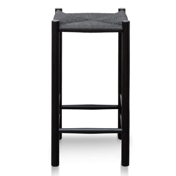 CELINE Oak Bar Stool - 65cm Black - Image 2