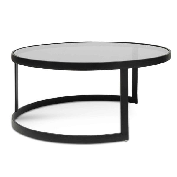 KETURAH Nested Grey Glass Coffee Tables - Image 8