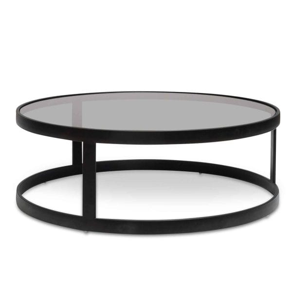 KETURAH Nested Grey Glass Coffee Tables - Image 9