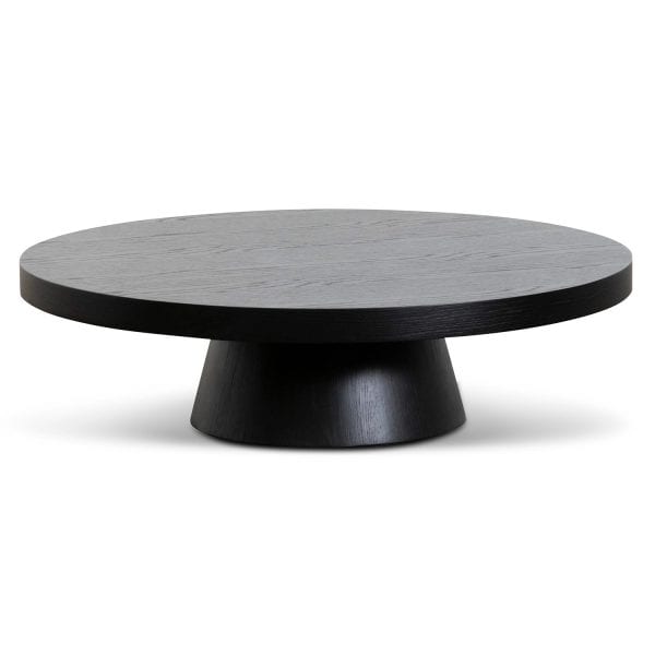 DAMARIS Round Oak Veneer Coffee Table - 110cm
