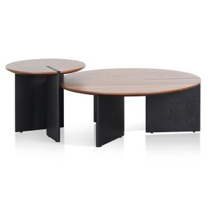 KENZO Nested Coffee Tables with Oak Base