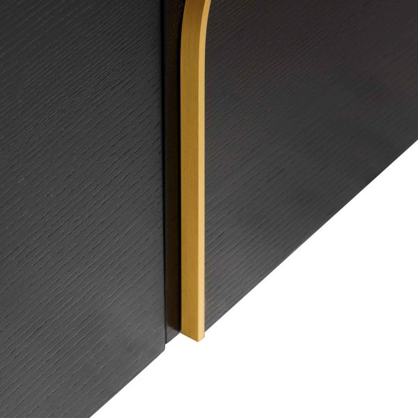 COSIMA Oak Veneer Buffet Unit - 2m Black - Image 7