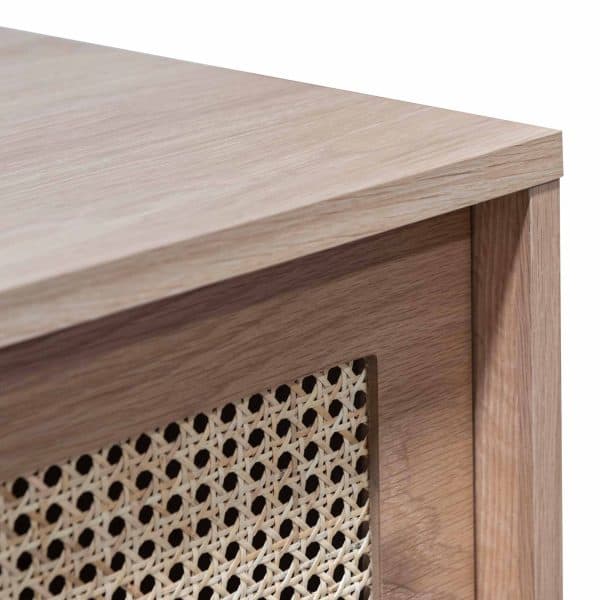 LEIF Oak Buffet Unit - 1.6m Natural & Rattan - Image 5