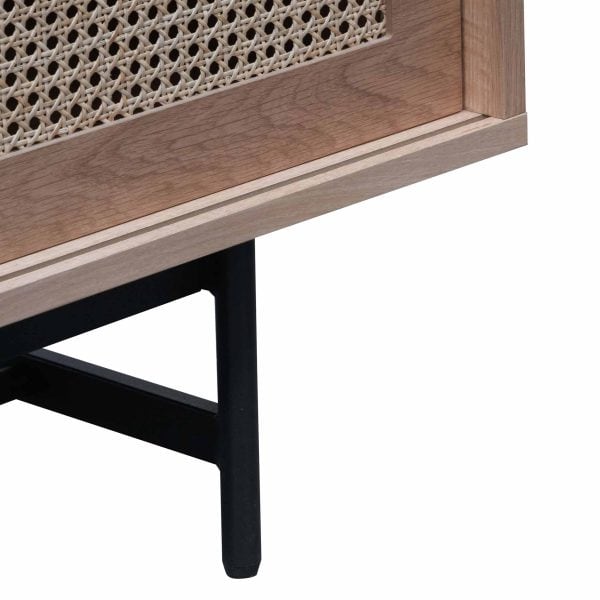 LEIF Oak Buffet Unit - 1.6m Natural & Rattan - Image 6
