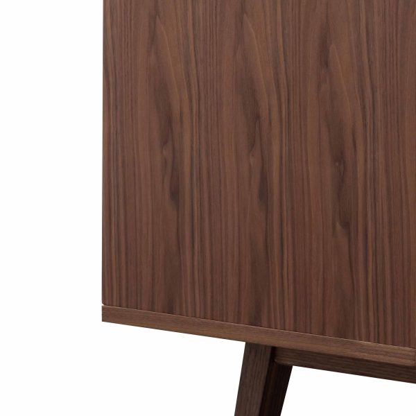 ALISTER Sideboard Buffet Unit - 1.6m Walnut with Black Doors - Image 8