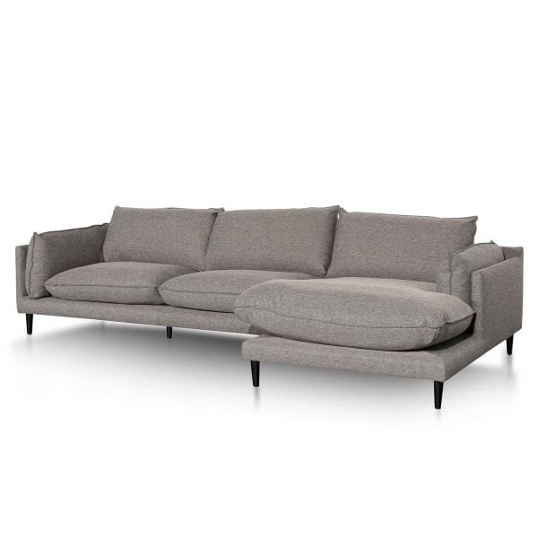 BETHANY 4 Seater Right Chaise Sofa - Graphite Grey