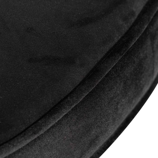 FREDDY Velvet Ottoman - 1m Black - Image 3