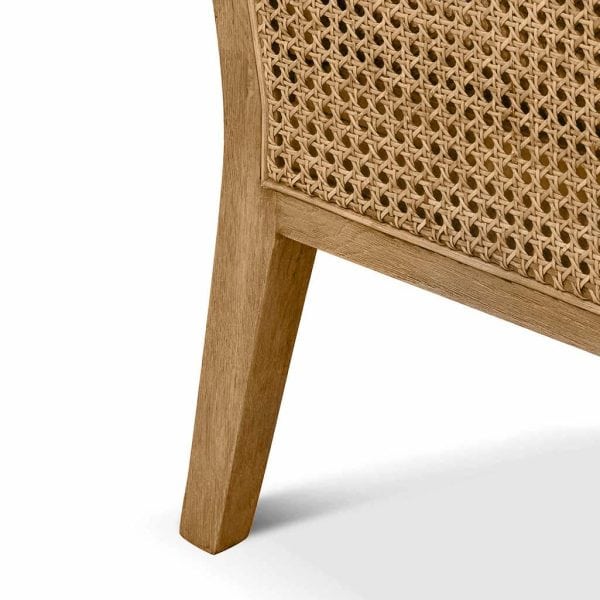 PHOEBE Rattan Arm Chair - Ivory White Boucle - Image 10