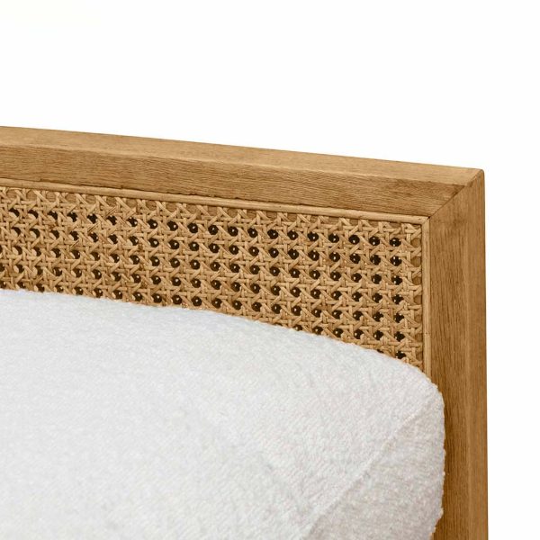 PHOEBE Rattan Arm Chair - Ivory White Boucle - Image 9