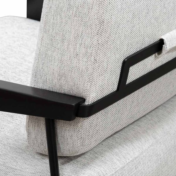 ALPHONSE Fabric Lounge Chair - Silver Grey (ETA 6th of January, 2025) - Image 6