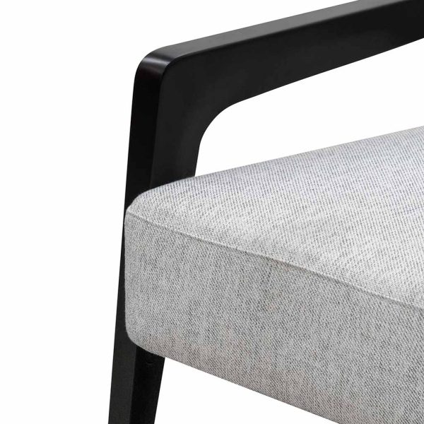 ALPHONSE Fabric Lounge Chair - Silver Grey (ETA 6th of January, 2025) - Image 8