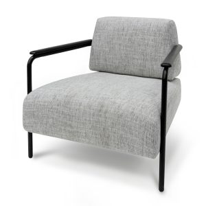 CHANDLER Fabric Armchair - Light Spec Grey