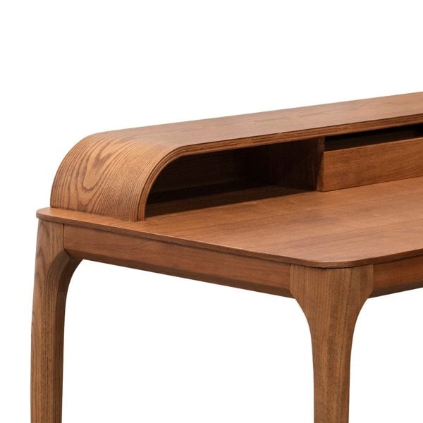PHOENIX Wooden Home Office Desk - Walnut - Image 6