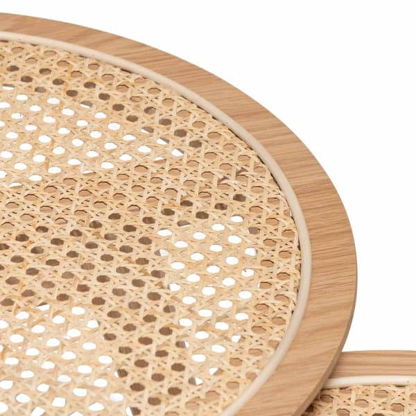 LIEF Nested Side Table - Natural with Rattan Top - Image 5