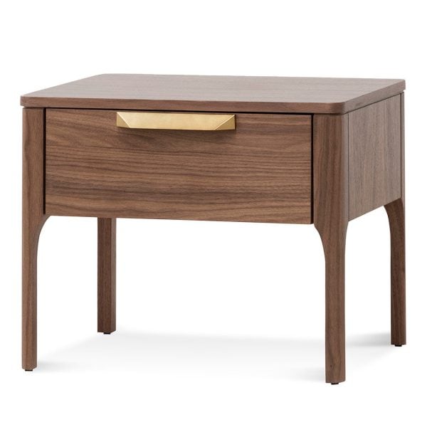 THURID Bedside Table - 55cm Walnut