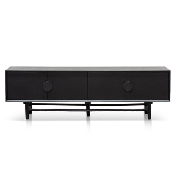 SUSAN Wooden TV Entertainment Unit - 1.8m Black - Image 2
