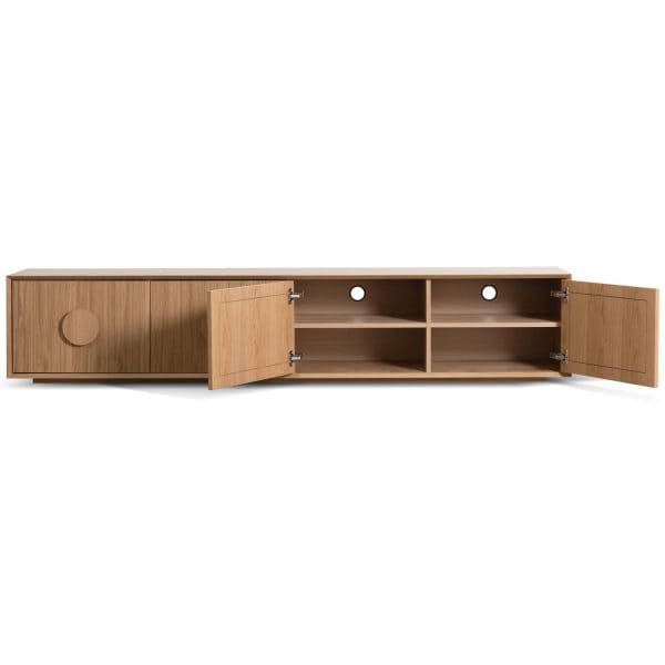 TED Wooden Entertainment TV Unit -2.3m Natural - Image 3