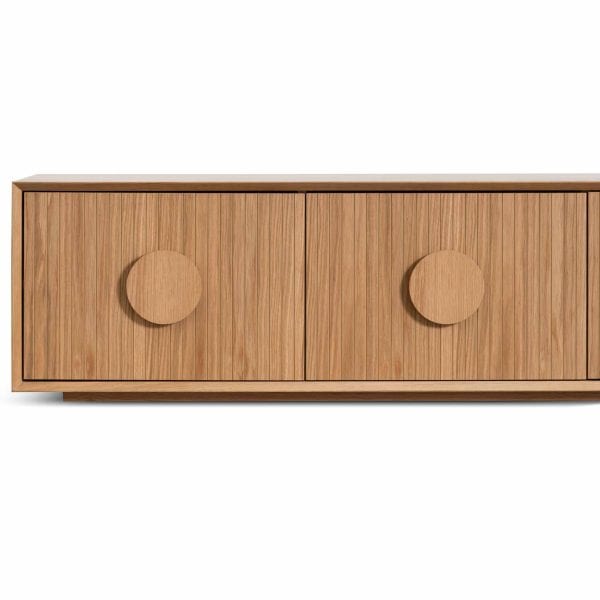TED Wooden Entertainment TV Unit -2.3m Natural - Image 4