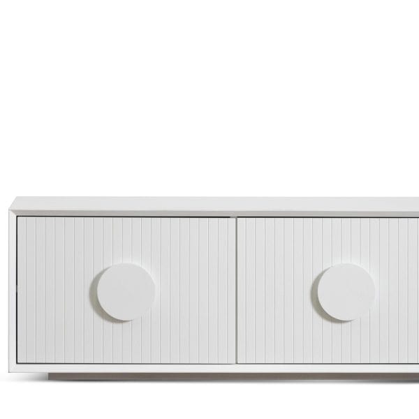 TED Wooden Entertainment TV Unit -2.3m White - Image 4