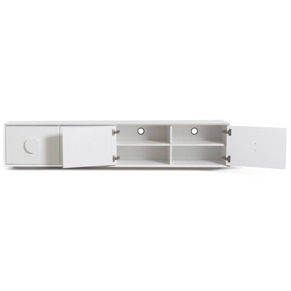 TED Wooden Entertainment TV Unit -2.3m White - Image 3