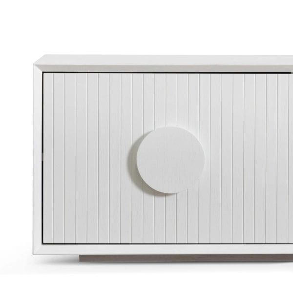 TED Wooden Entertainment TV Unit -2.3m White - Image 6