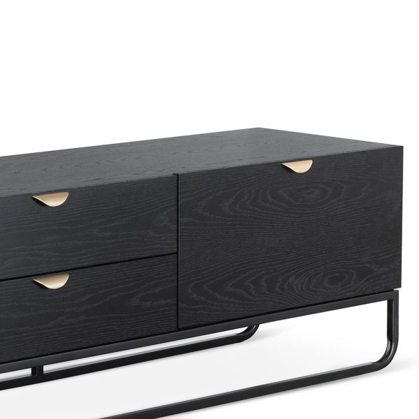 AMELIA Wooden TV Entertainment Unit - 2m Black - Image 6