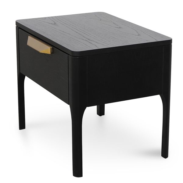 THURID Bedside Table - 55cm Black Veneer