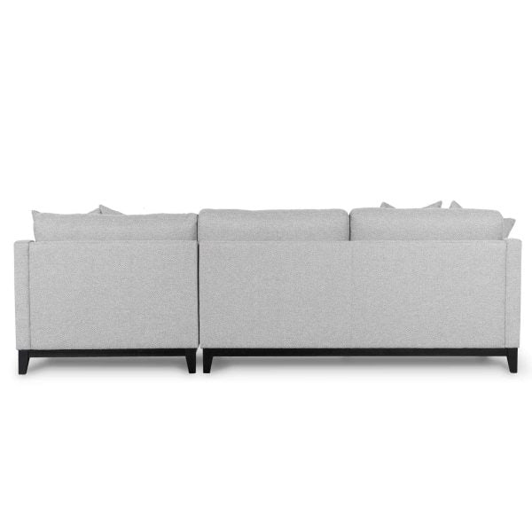 SOFIA 3 Seater Left Chaise Fabric Sofa - Grey - Image 7