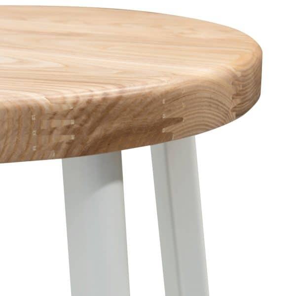 NORA Bar Stool - 65cm Natural & White Frame - Image 4