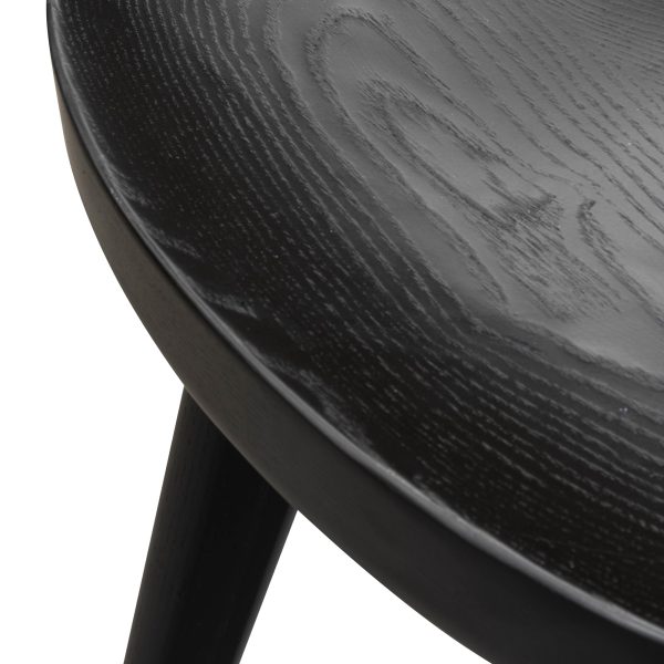 GIADA Wooden Bar Stool - Black (Set of 2) - Image 4