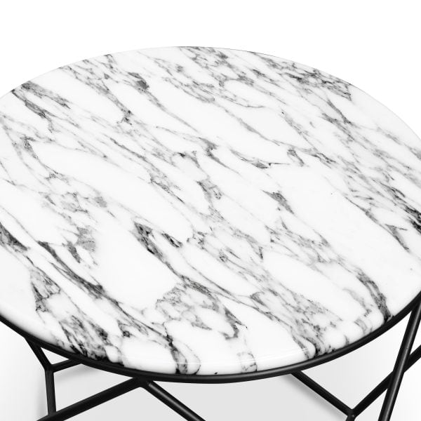 RAPHAEL Round Marble Coffee Table - 72cm - Image 4