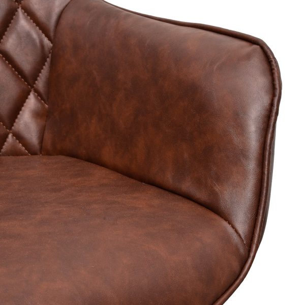 JESSABELL Leather Dining Chair - Cinnamon Brown (Set of 2) - Image 10