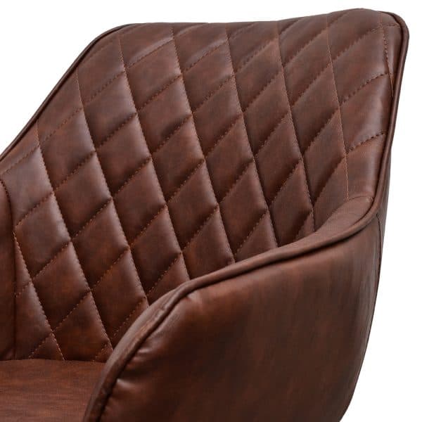 JESSABELL Leather Dining Chair - Cinnamon Brown (Set of 2) - Image 9