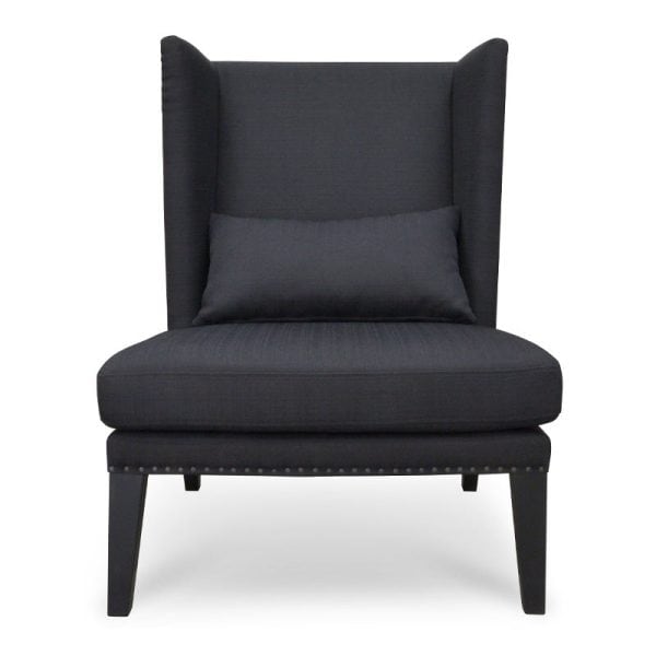 ALEXA Wingback Chair - Black - Image 3