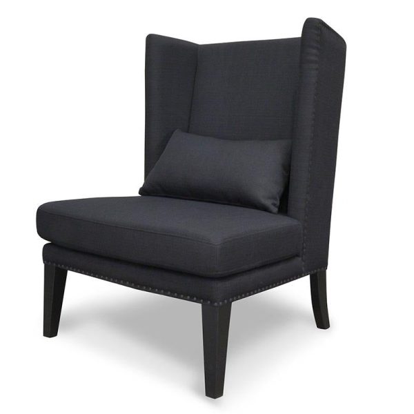 ALEXA Wingback Chair - Black