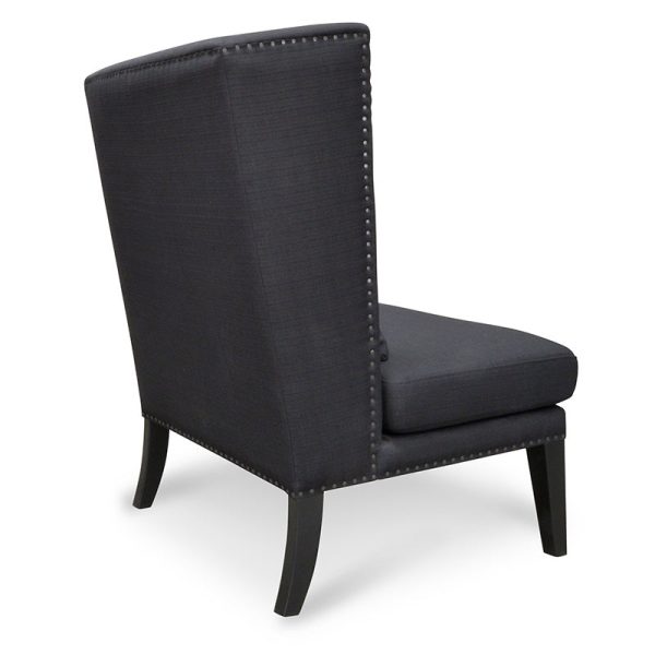 ALEXA Wingback Chair - Black - Image 4