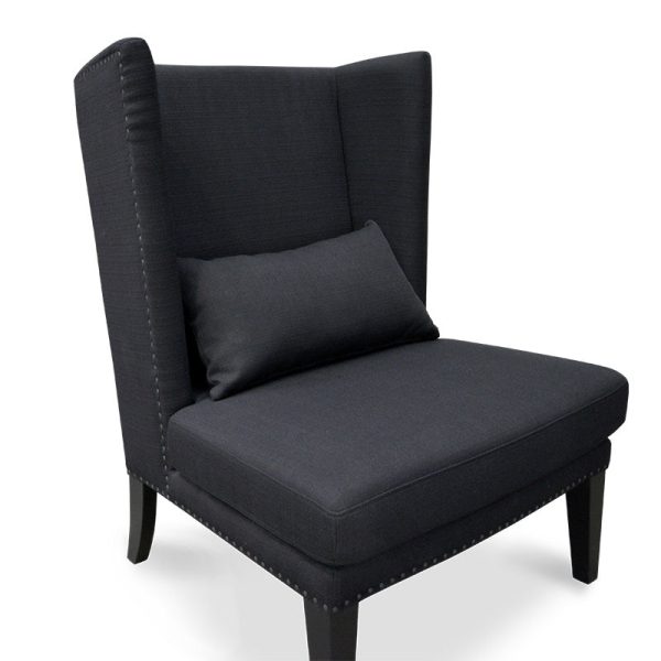 ALEXA Wingback Chair - Black - Image 7