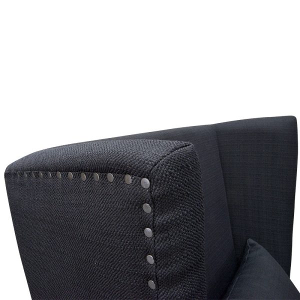 ALEXA Wingback Chair - Black - Image 6