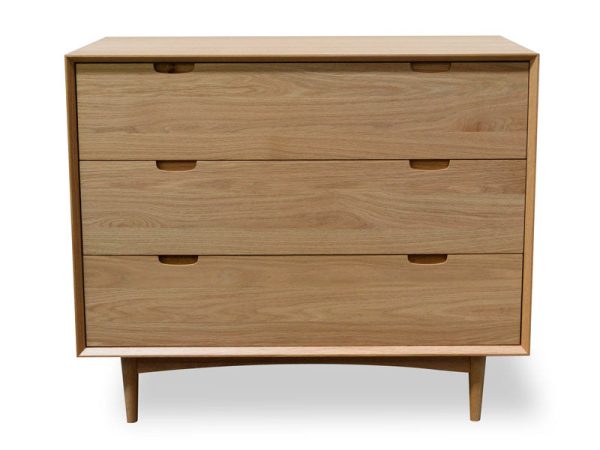 LIV Wooden 3 Drawer Dresser - Natural Oak - Image 3