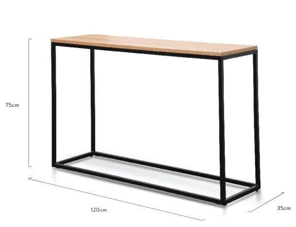 CITRON Oak Veneer Console Table - 1.2m - Image 8