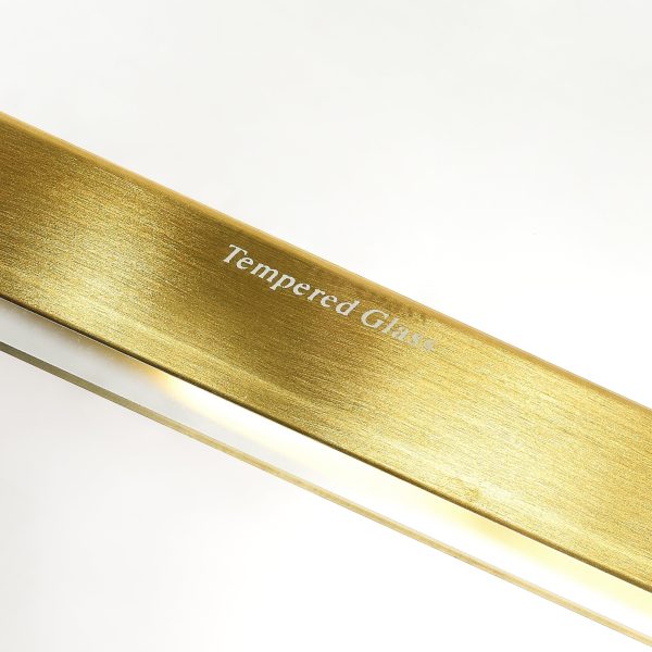 MISHA Glass Console Table - 1.2m Gold Base - Image 8