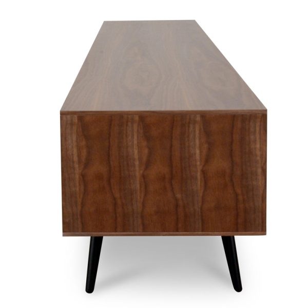 AGNETA TV Unit with Black Matte Drawers - 1.8m Walnut & Black - Image 5