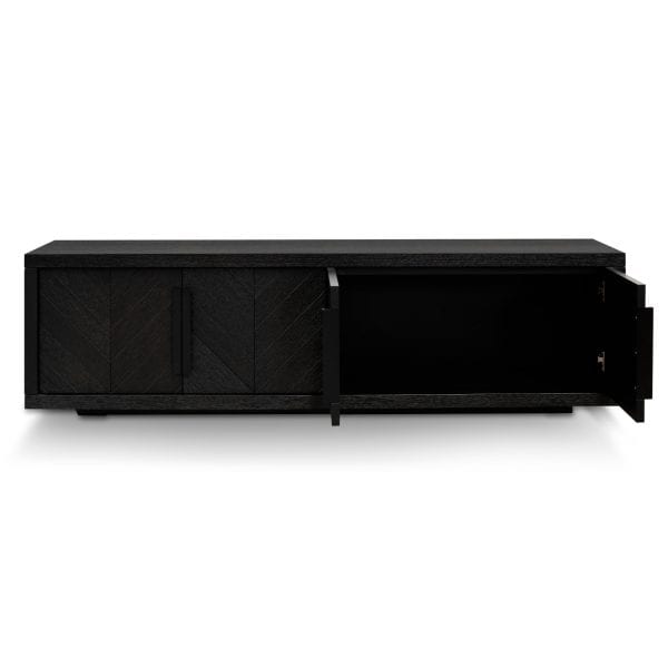 CHESTER Entertainment TV Unit - 2.2m Textured Espresso Black - Image 2