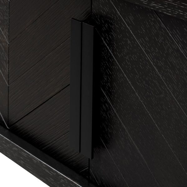 CHESTER Entertainment TV Unit - 2.2m Textured Espresso Black - Image 5