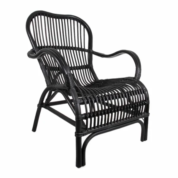 AUGUSTA Rattan Armchair in Black