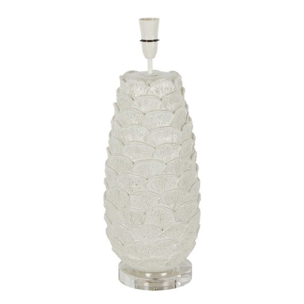 THURNTREE CORAL Ceramic Table Lamp Base White - Image 4